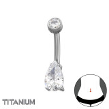 1.6X10Mm (14G) - 4mm Round Top 5X8Mm Droplet - Titanium Steel SD50525