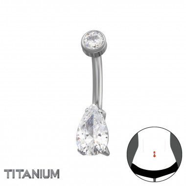 1.6X10Mm (14G) - 4mm Round Top 5X8Mm Droplet - Titanium Steel SD50525