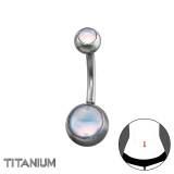1.6X10Mm (14G) - 5mm Round Top 8mm Round Bottom Epoxy - Titanium Steel SD50529