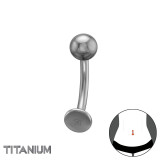 1.6X10Mm (14G) - 5mm Plain Ball And Disc - Titanium Steel SD50530