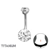 1.6X10Mm (14G) - 5mm Round Top 8mm Round Bottom 3 Prong - Titanium Steel SD50531