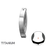 Hinged Curved Bar Belly Button Clicker Ring 1.6X10Mm (14G) - Titanium Steel SD50532