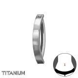 Hinged Curved Bar Belly Button Clicker Ring 1.6X12Mm (14G) - Titanium Steel SD50533