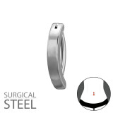 Hinged Curved Bar Belly Button Clicker Ring 1.6X10Mm (14G) - 316 Surgical Steel Steel SD50534