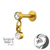 1.2X6Mm (16G) - 3mm Round Gold Color - Brass Steel SD50540