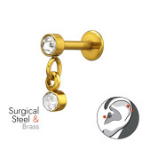 1.2X6Mm (16G) - 3mm Round Gold Color - Brass Steel SD50540
