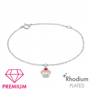 Cupcake - 925 Sterling Silver Kids Bracelets SD40651