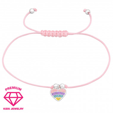 Heart - Nylon Cord Kids Bracelets SD42701