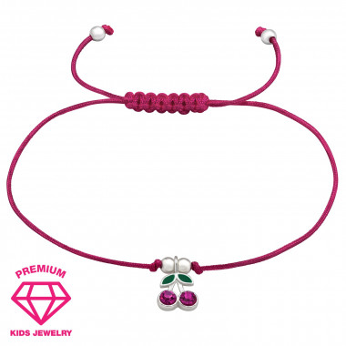 Cherry - Nylon Cord Kids Bracelets SD42714
