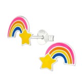 Rainbow - 925 Sterling Silver Kids Ear Studs SD11643
