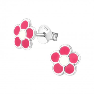 Flower - 925 Sterling Silver Kids Ear Studs SD11924