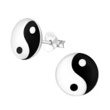 Yin and yang - 925 Sterling Silver Kids Ear Studs SD11985