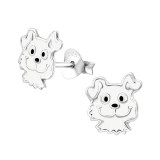 Dog - 925 Sterling Silver Kids Ear Studs SD12437