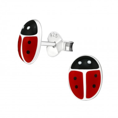 Lady Bug - 925 Sterling Silver Kids Ear Studs SD13008