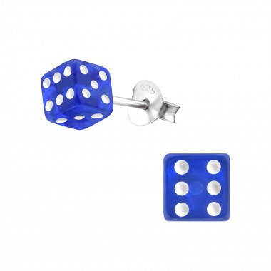 Dice - Plastic Kids Ear Studs SD13125