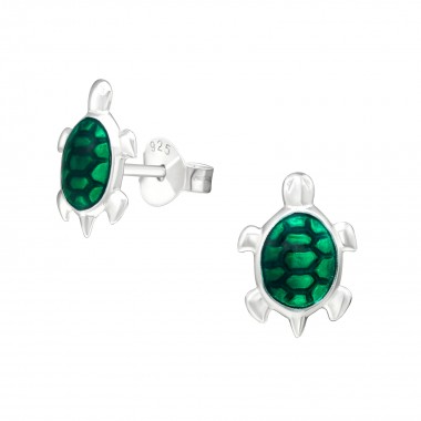 Turtle - 925 Sterling Silver Kids Ear Studs SD13225