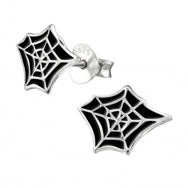 Spider Web - 925 Sterling Silver Kids Ear Studs SD13277