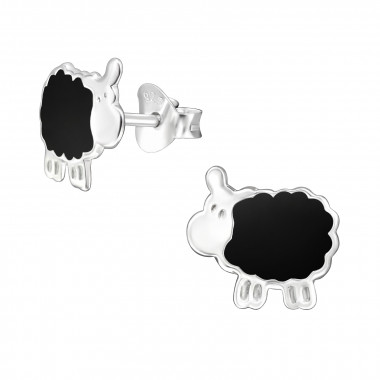 Sheep - 925 Sterling Silver Kids Ear Studs SD13292