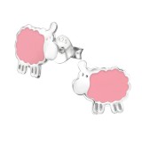 Sheep - 925 Sterling Silver Kids Ear Studs SD13292