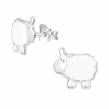 Sheep - 925 Sterling Silver Kids Ear Studs SD13292