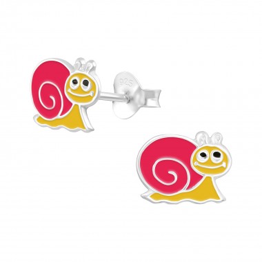 Snail - 925 Sterling Silver Kids Ear Studs SD14151