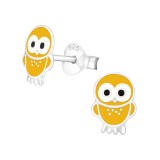 Owl - 925 Sterling Silver Kids Ear Studs SD14170