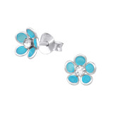 Flower - 925 Sterling Silver Kids Ear Studs SD15128