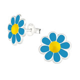 Flower - 925 Sterling Silver Kids Ear Studs SD15180