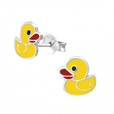 Duck - 925 Sterling Silver Kids Ear Studs SD17145