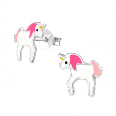 Unicorn - 925 Sterling Silver Kids Ear Studs SD17258