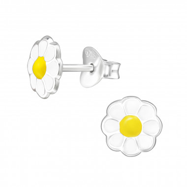 Flower - 925 Sterling Silver Kids Ear Studs SD17356