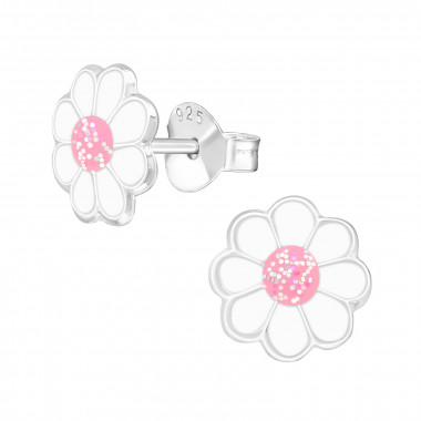 Flower - 925 Sterling Silver Kids Ear Studs SD17696