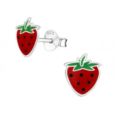 Strawberry - 925 Sterling Silver Kids Ear Studs SD17799