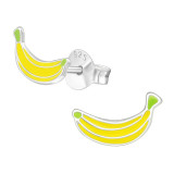 Banana - 925 Sterling Silver Kids Ear Studs SD17800