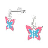 Butterfly - 925 Sterling Silver Kids Ear Studs SD18736