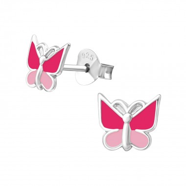 Butterfly - 925 Sterling Silver Kids Ear Studs SD18741