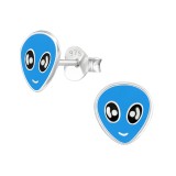 Alien - 925 Sterling Silver Kids Ear Studs SD18855