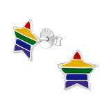 Star - 925 Sterling Silver Kids Ear Studs SD19457