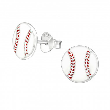 Baseball - 925 Sterling Silver Kids Ear Studs SD19460