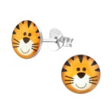 Tiger - 925 Sterling Silver Kids Ear Studs SD19707