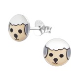 Sheep - 925 Sterling Silver Kids Ear Studs SD19719