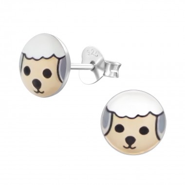 Sheep - 925 Sterling Silver Kids Ear Studs SD19719