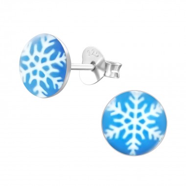 Snowflake - 925 Sterling Silver Kids Ear Studs SD19726