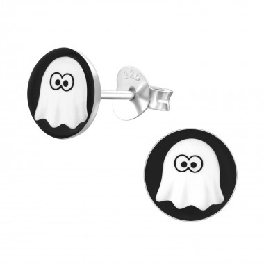 Ghost - 925 Sterling Silver Kids Ear Studs SD19733