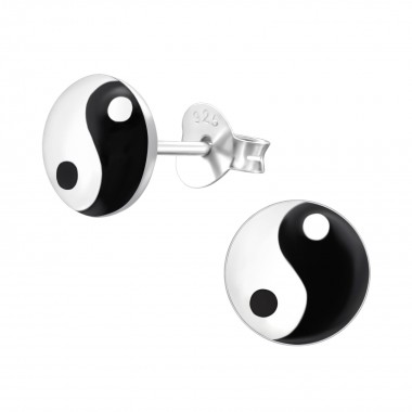 Yin-Yang - 925 Sterling Silver Kids Ear Studs SD19778