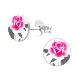 Rose - 925 Sterling Silver Kids Ear Studs SD19780