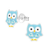 Owl - 925 Sterling Silver Kids Ear Studs SD19801