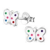 Butterfly - 925 Sterling Silver Kids Ear Studs SD19892