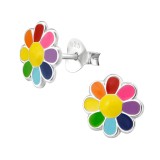 Flower - 925 Sterling Silver Kids Ear Studs SD20765