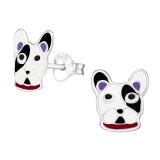 Dog Face - 925 Sterling Silver Kids Ear Studs SD21841